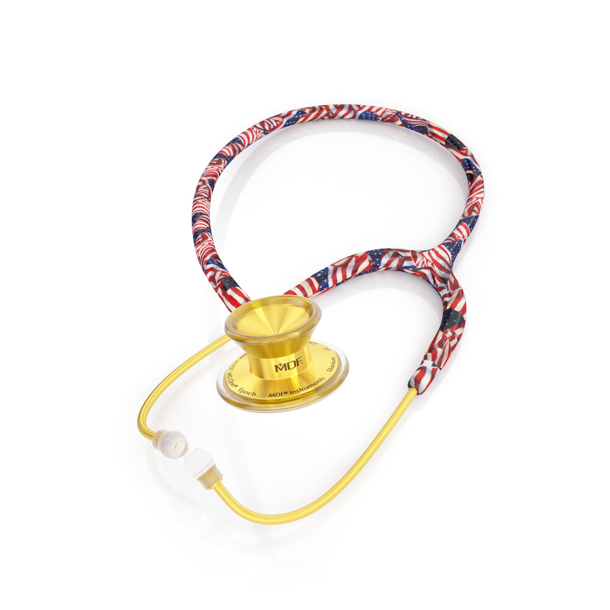MDF Instruments MDF777TUSK MD One® Epoch® Titanium Adult Stethoscope - USA/Gold