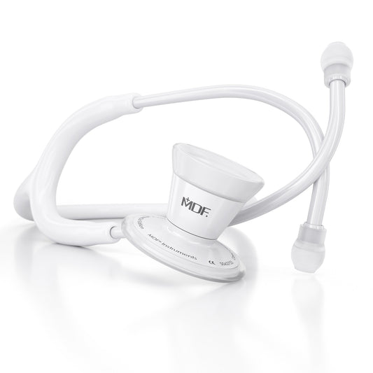 MDF Instruments MDF797WO ProCardial® Stainless Steel Cardiology Stethoscope - White/WhiteOut