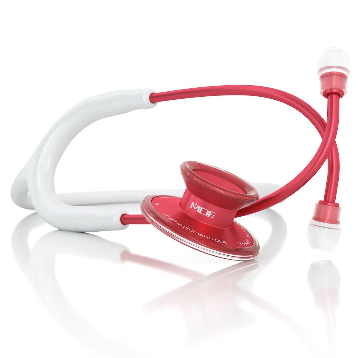 MDF Instruments MDF747XPR29 Acoustica® Stethoscope - White/Red