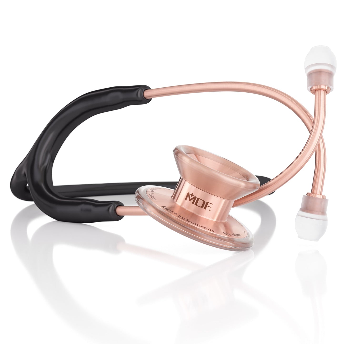 MDF Instruments MDF777TRG11 MD One® Epoch® Titanium Adult Stethoscope - Black/Rose Gold