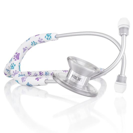 MDF Instruments MDF777TPW MD One® Epoch® Titanium Adult Stethoscope - Paw Print