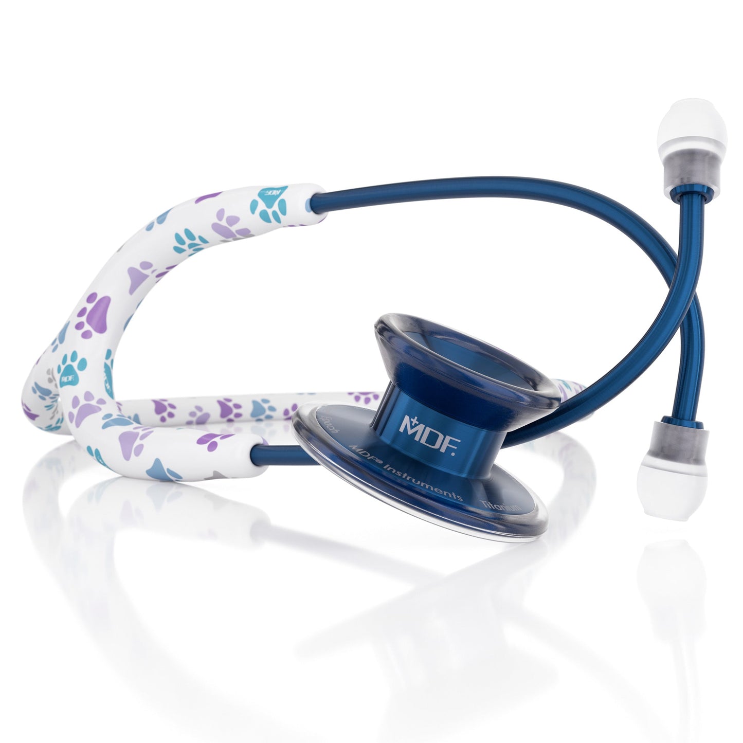 MDF Instruments MDF777TPWCD MD One® Epoch® Titanium Adult Stethoscope - Paw Print/Capridium