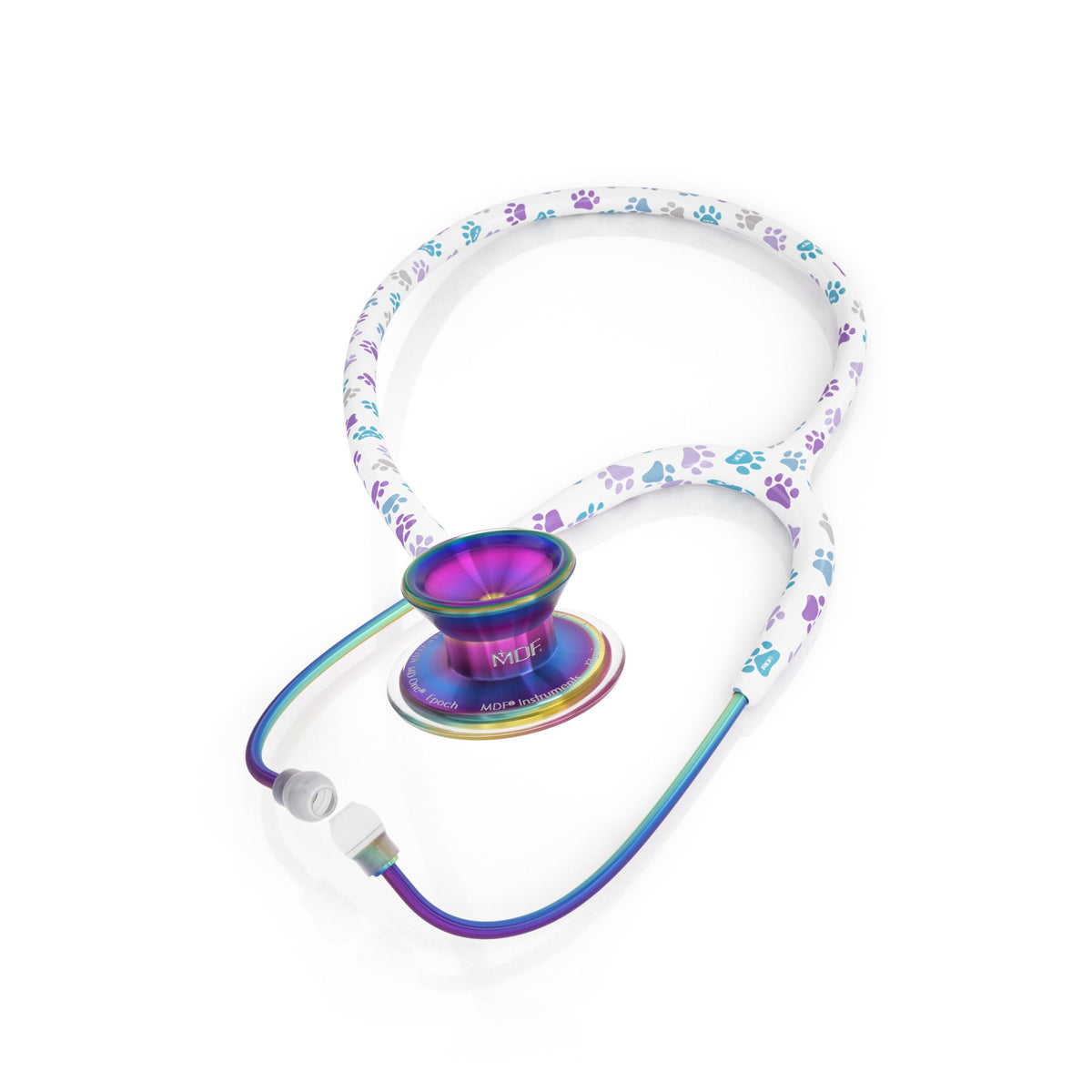 MDF Instruments MDF777TPWKL MD One® Epoch® Titanium Adult Stethoscope - Paw Print/Kaleidoscope
