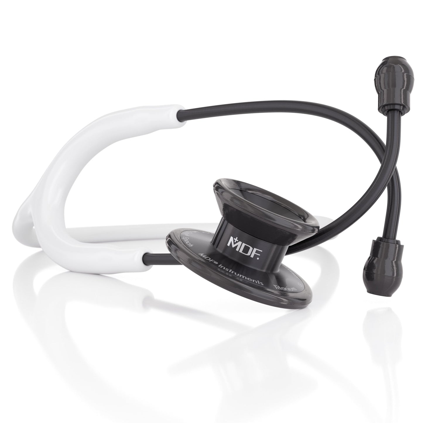 MDF Instruments MDF777TBO29 MD One® Epoch® Titanium Adult Stethoscope - White/BlackOut