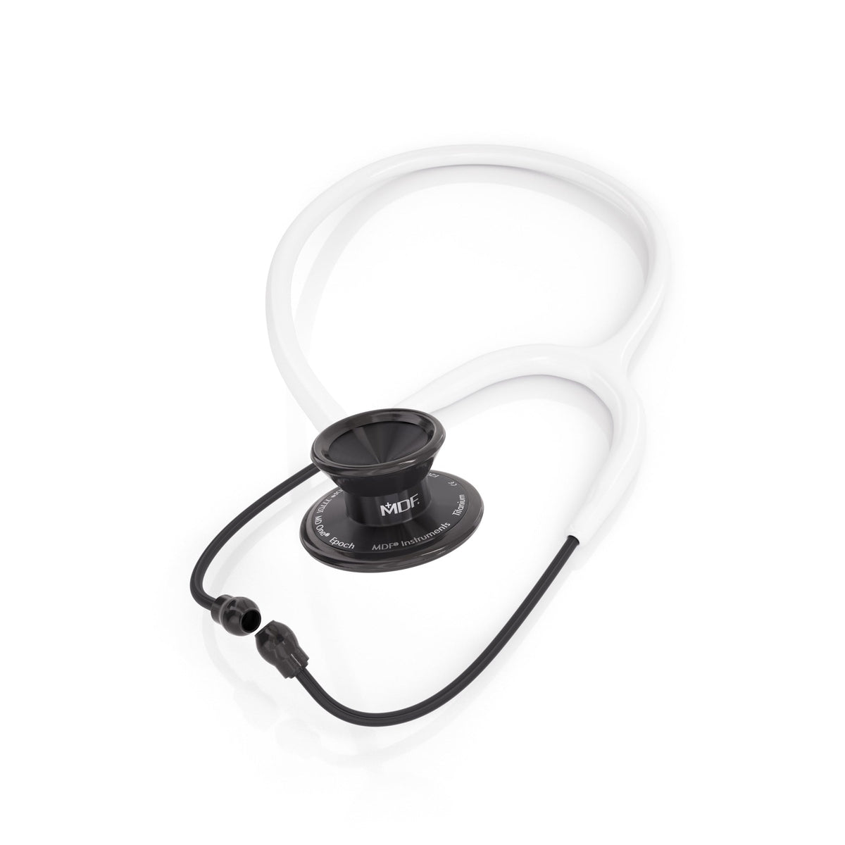 MDF Instruments MDF777TBO29 MD One® Epoch® Titanium Adult Stethoscope - White/BlackOut