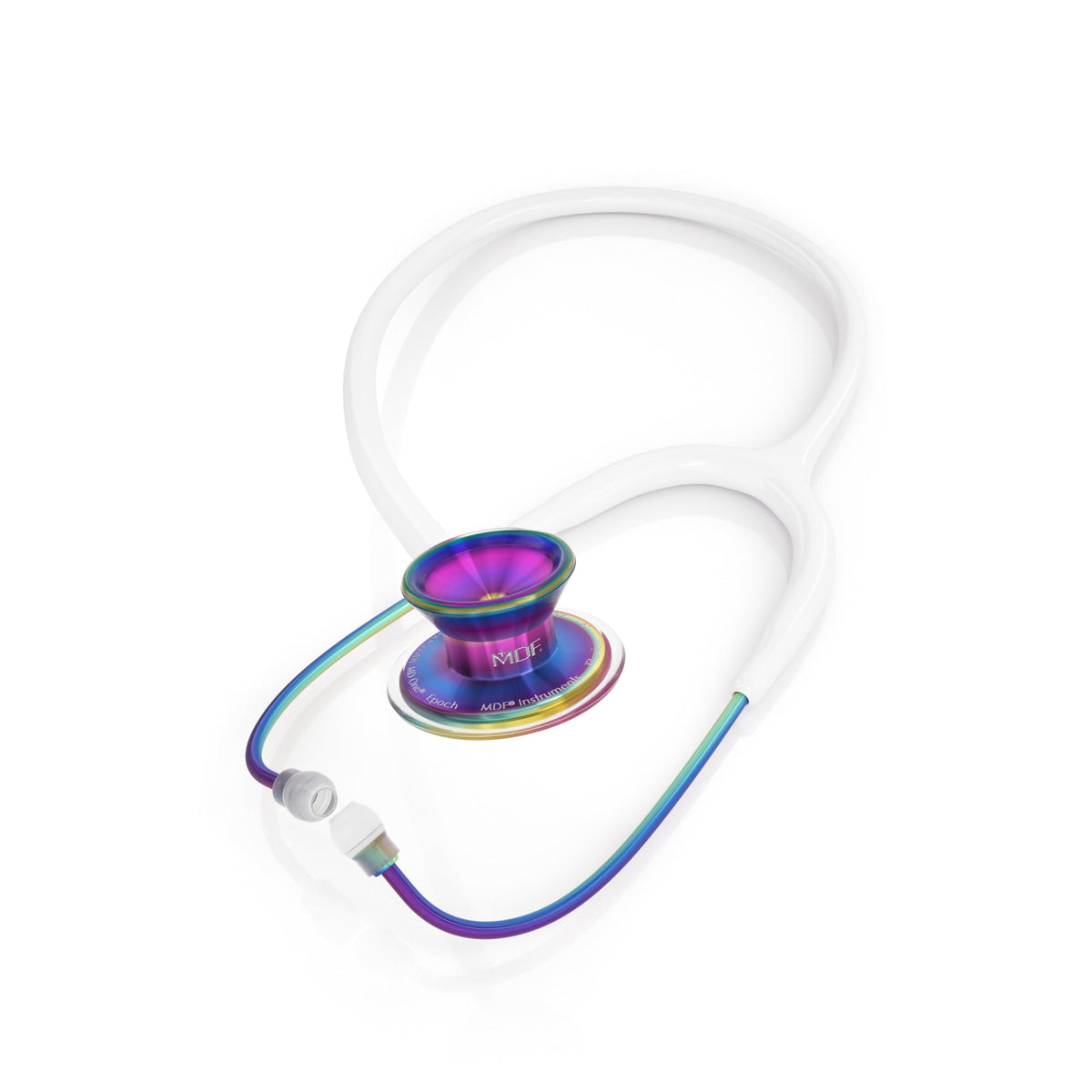 MDF Instruments MDF777TKL29 MD One® Epoch® Titanium Adult Stethoscope - White/Kaleidoscope