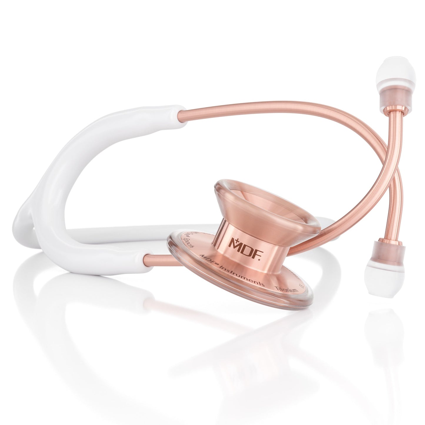 MDF Instruments MDF777TRG29 MD One® Epoch® Titanium Adult Stethoscope - White/Rose Gold