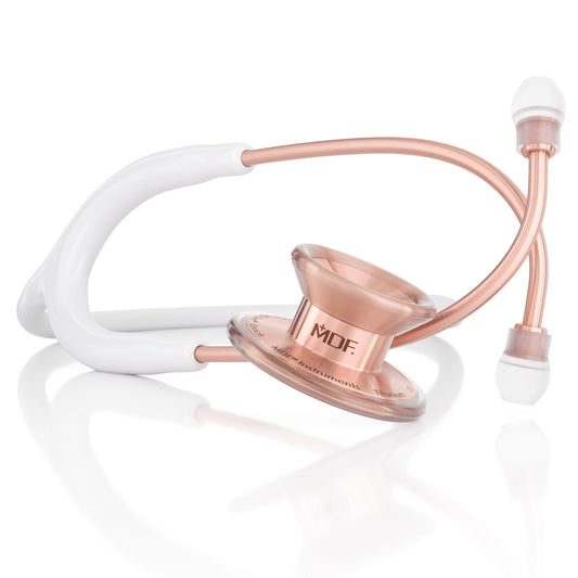 MDF Instruments MDF777TRG29 MD One® Epoch® Titanium Adult Stethoscope - White/Rose Gold
