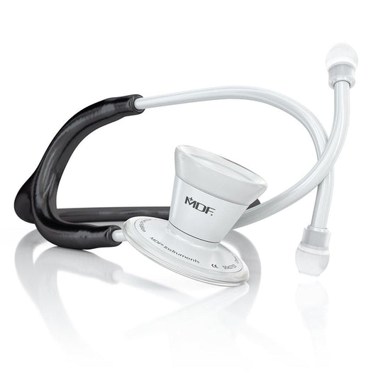 MDF Instruments MDF797WO11 ProCardial® Stainless Steel Cardiology Stethoscope - Black/WhiteOut