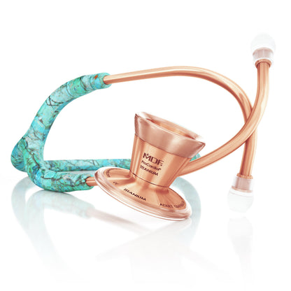 MDF Instruments MDF797TTQRG ProCardial® Titanium Cardiology Stethoscope - Turquoise/Rose Gold