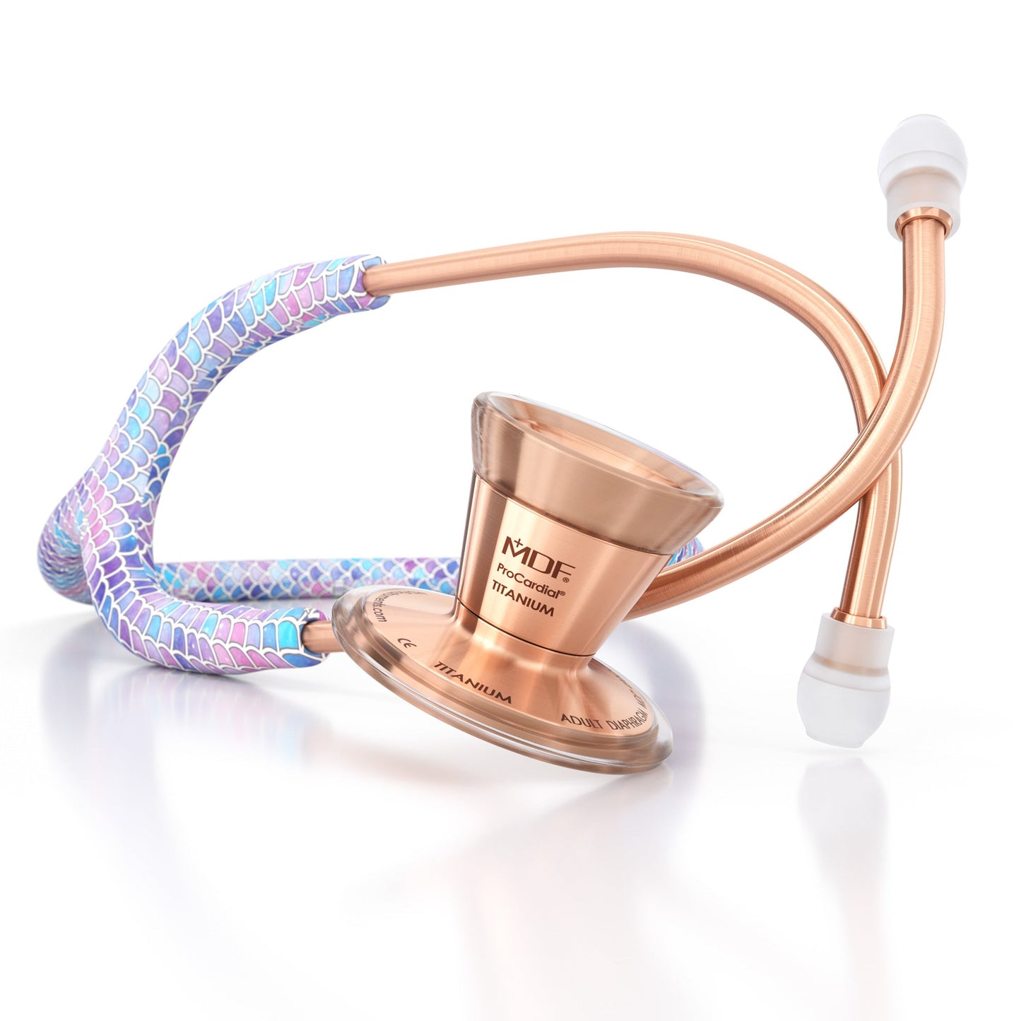 MDF Instruments MDF797TBMRG ProCardial® Titanium Cardiology Stethoscope - Baby Mermaid/Rose Gold