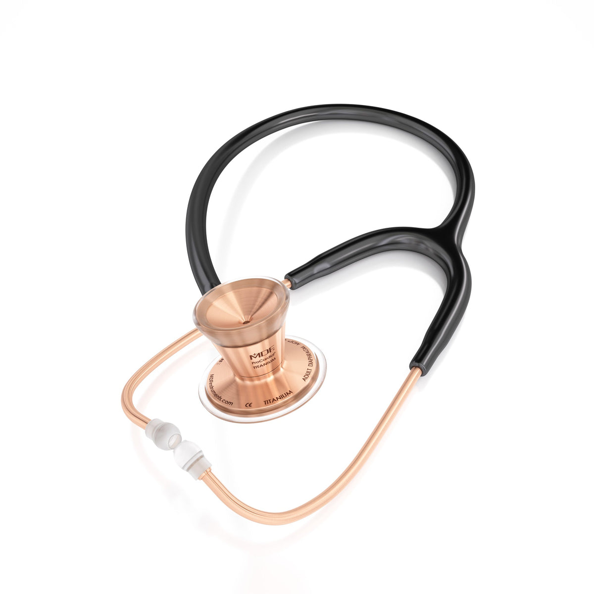MDF Instruments MDF797TRG11 ProCardial® Titanium Cardiology Stethoscope - Black/Rose Gold