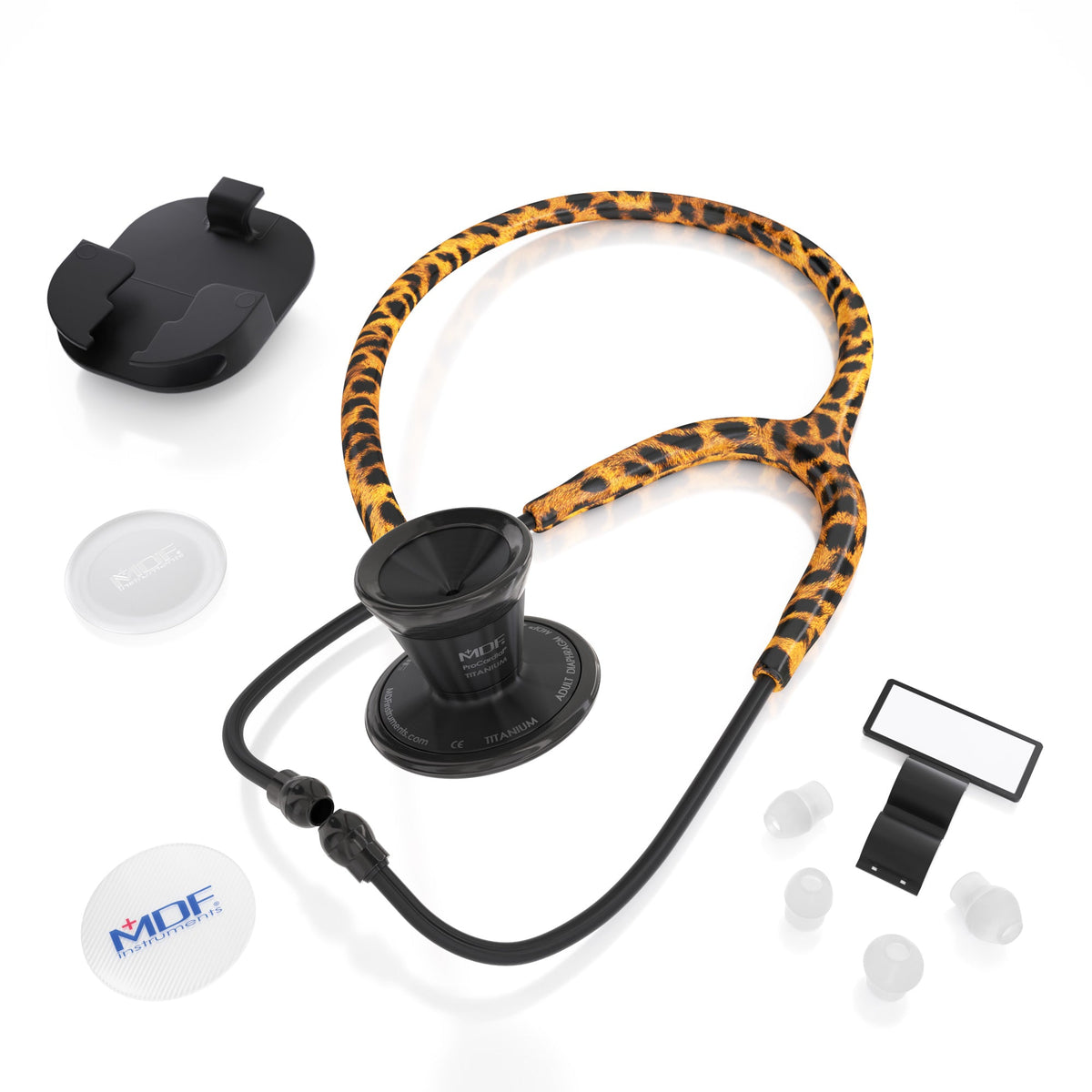 MDF Instruments MDF797TCTBO ProCardial® Titanium Cardiology Stethoscope - Cheetah/BlackOut