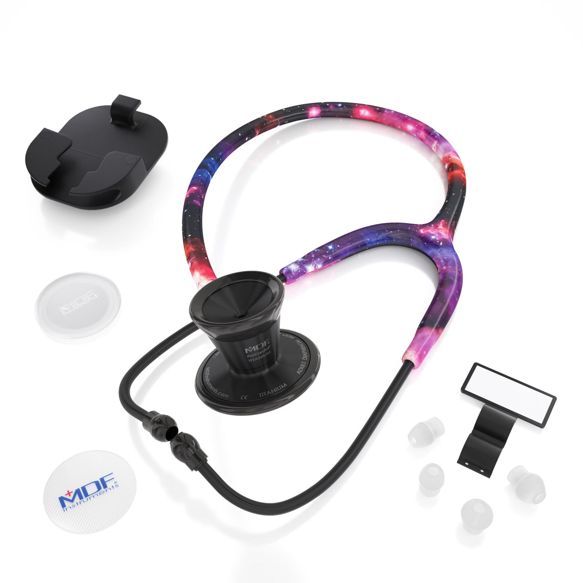 MDF Instruments MDF797TGXBO ProCardial® Titanium Cardiology Stethoscope - Galaxy/BlackOut
