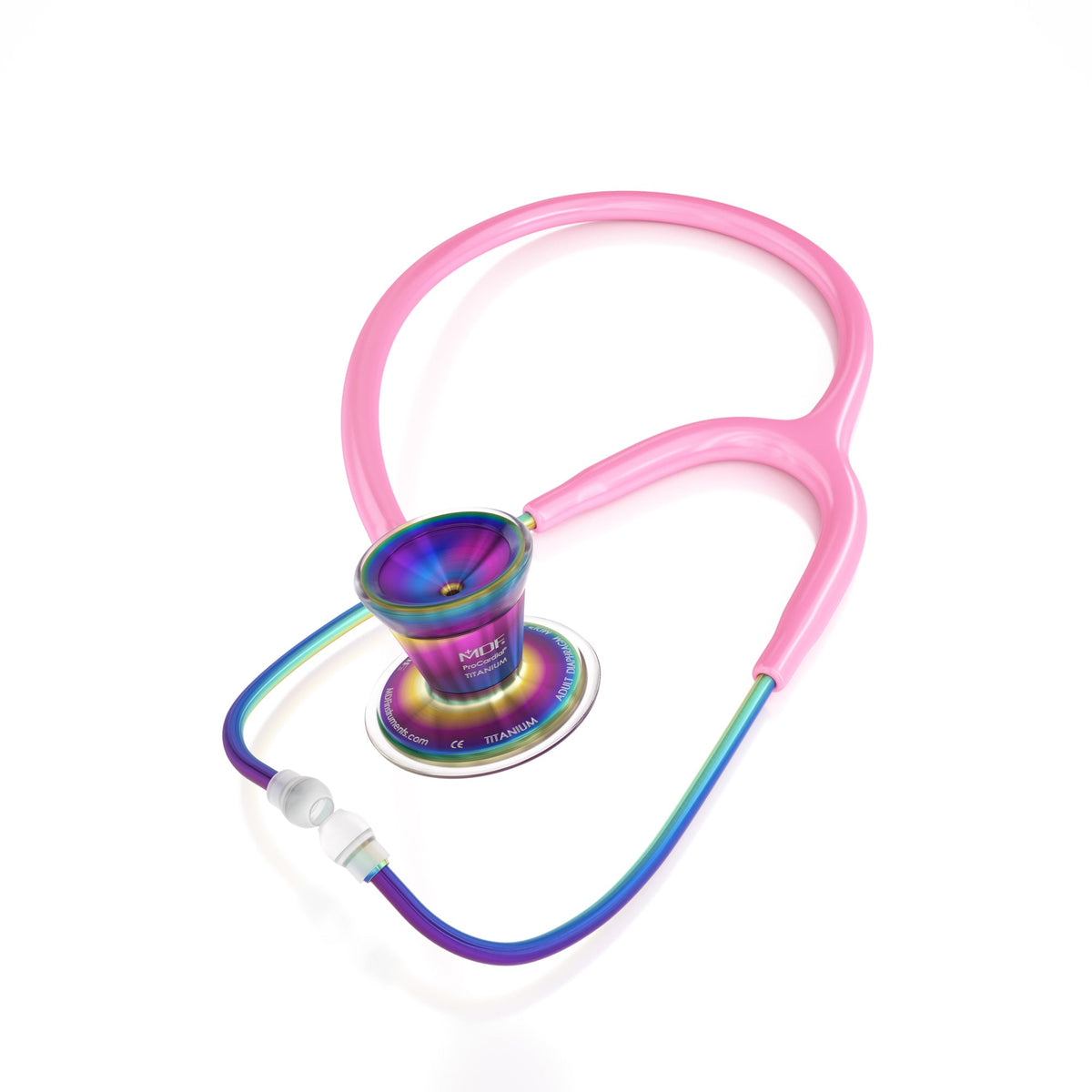MDF Instruments MDF797TKL01 ProCardial® Titanium Cardiology Stethoscope - Light Pink/Kaleidoscope