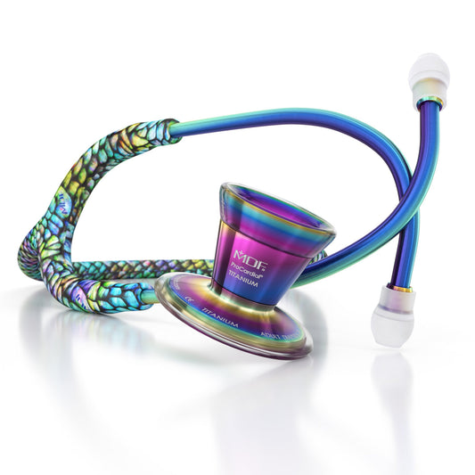 MDF Instruments MDF797TMMKL ProCardial® Titanium Cardiology Stethoscope - Mermaid/Kaleidoscope
