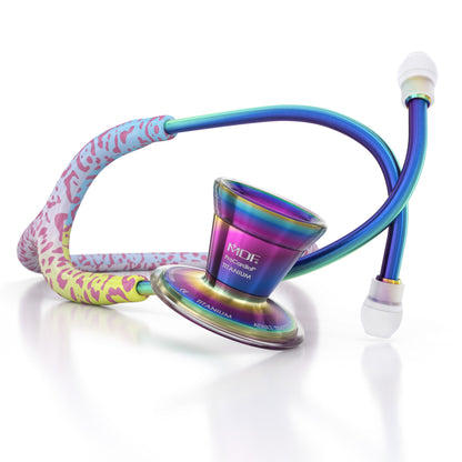 MDF Instruments MDF797TRLKL ProCardial® Titanium Cardiology Stethoscope - Rainbow Leopard/Kaleidoscope