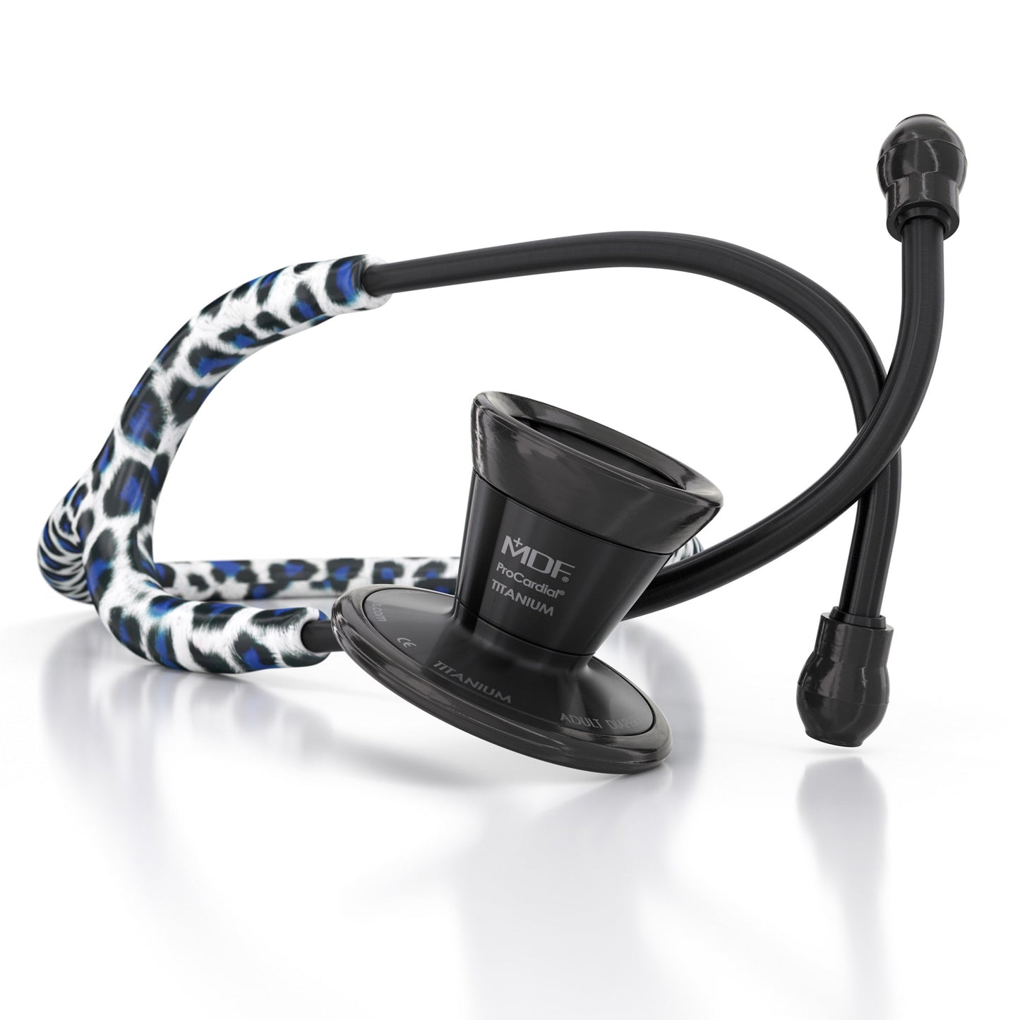 MDF Instruments MDF797TTBBO ProCardial® Titanium Cardiology Stethoscope - Tiberius Panther/BlackOut