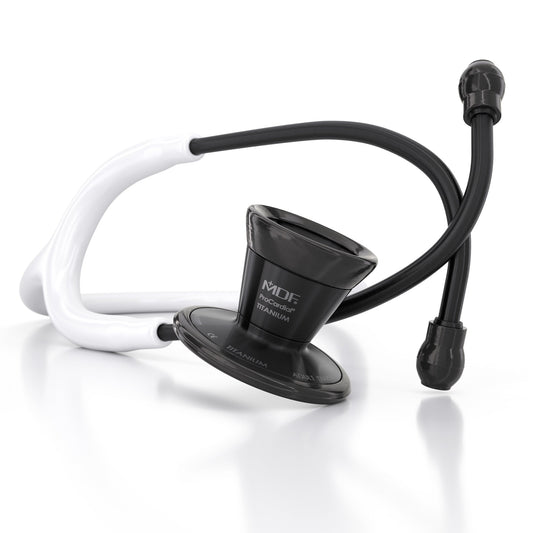 MDF Instruments MDF797TBO29 ProCardial® Titanium Cardiology Stethoscope - White/BlackOut