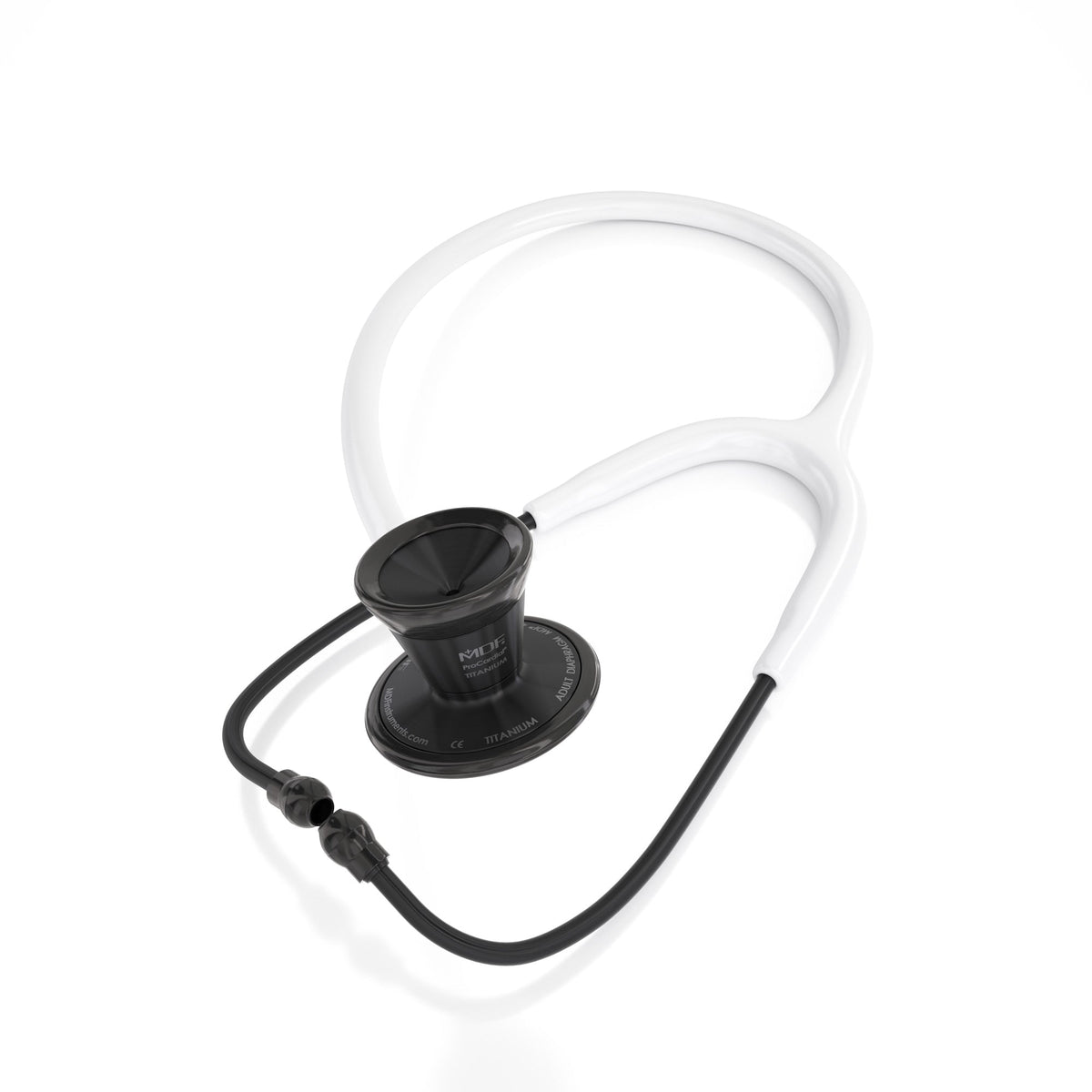 MDF Instruments MDF797TBO29 ProCardial® Titanium Cardiology Stethoscope - White/BlackOut