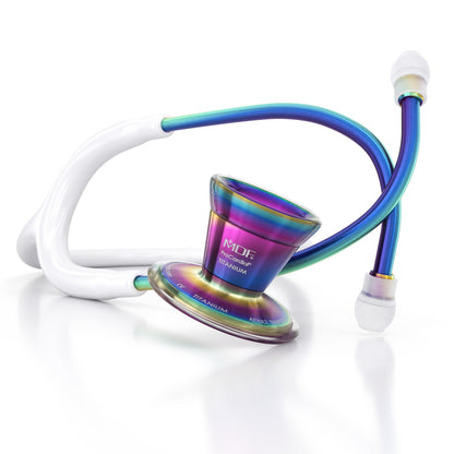 MDF Instruments MDF797TKL29 ProCardial® Titanium Cardiology Stethoscope - White/Kaleidoscope