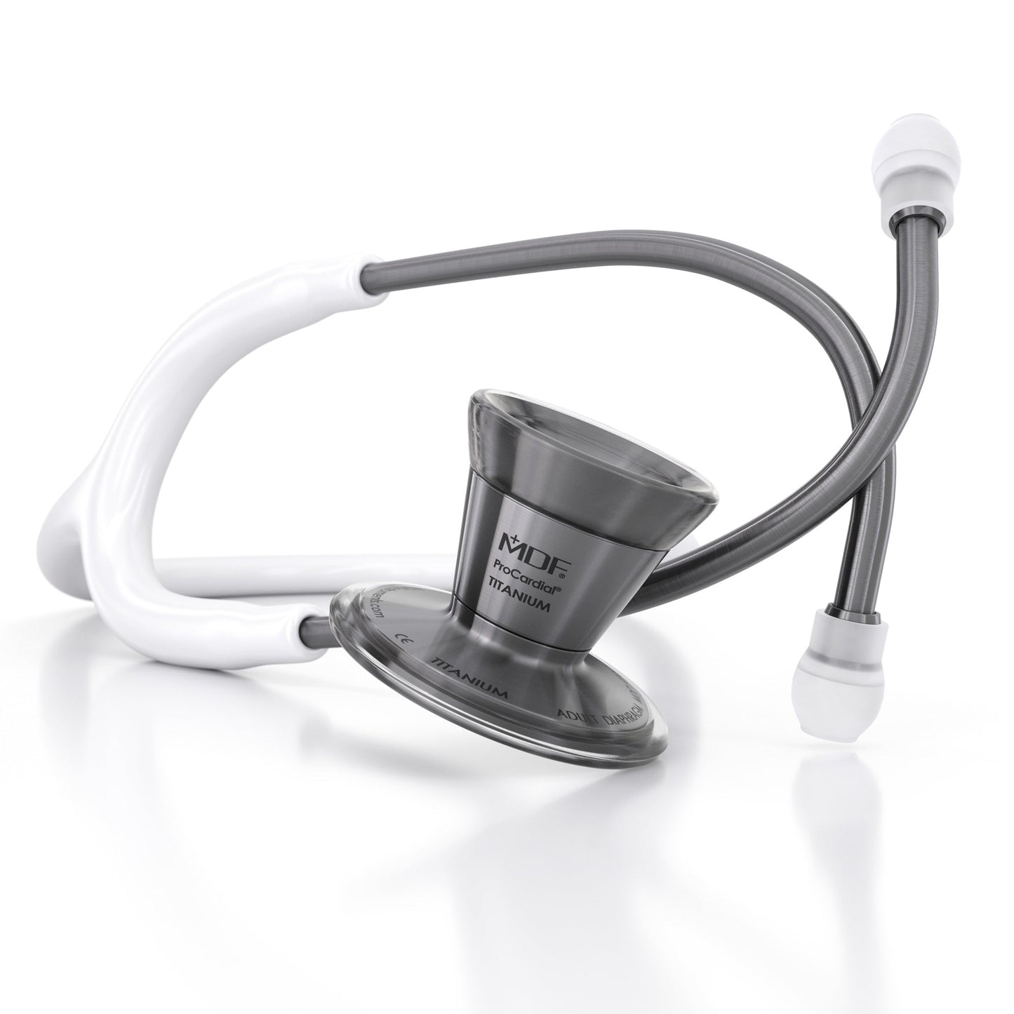 MDF Instruments MDF797TMT29 ProCardial® Titanium Cardiology Stethoscope - White/Metalika