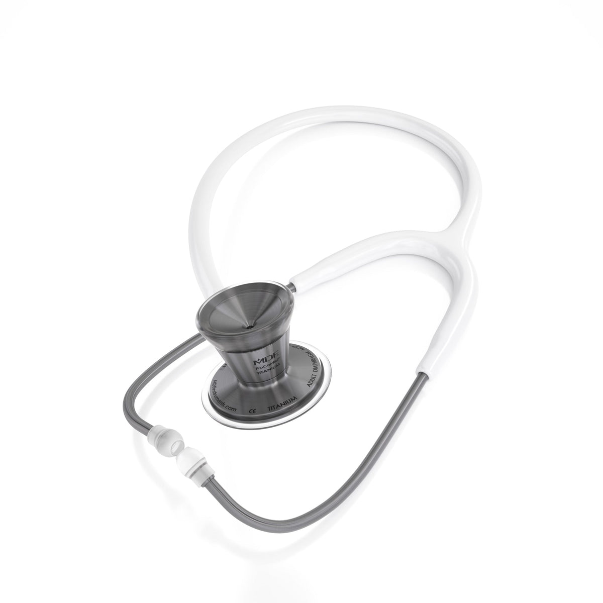 MDF Instruments MDF797TMT29 ProCardial® Titanium Cardiology Stethoscope - White/Metalika
