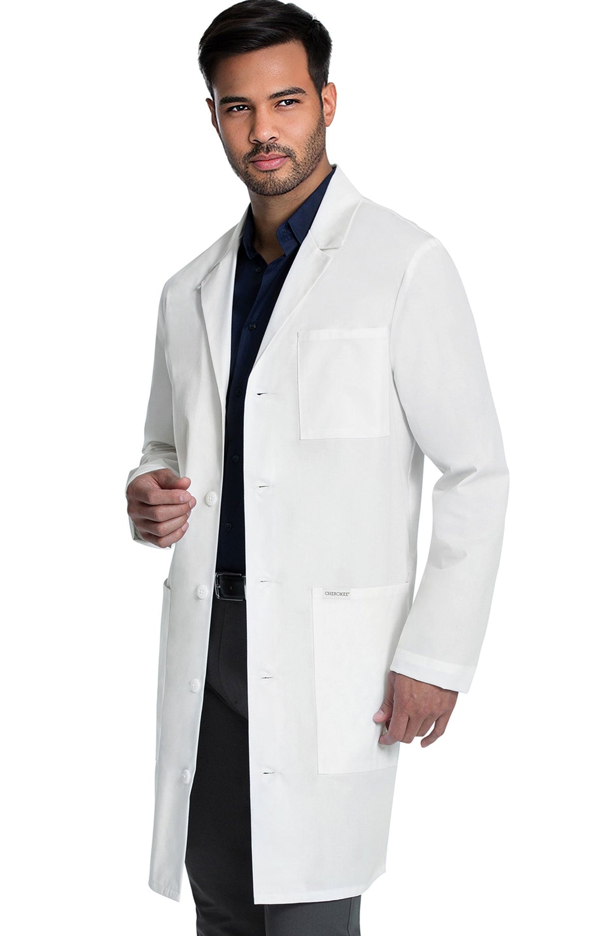 MDF Instruments CK-CK412-WHT-XLT Cherokee Men's Full Length Lab Coat - White, XLT