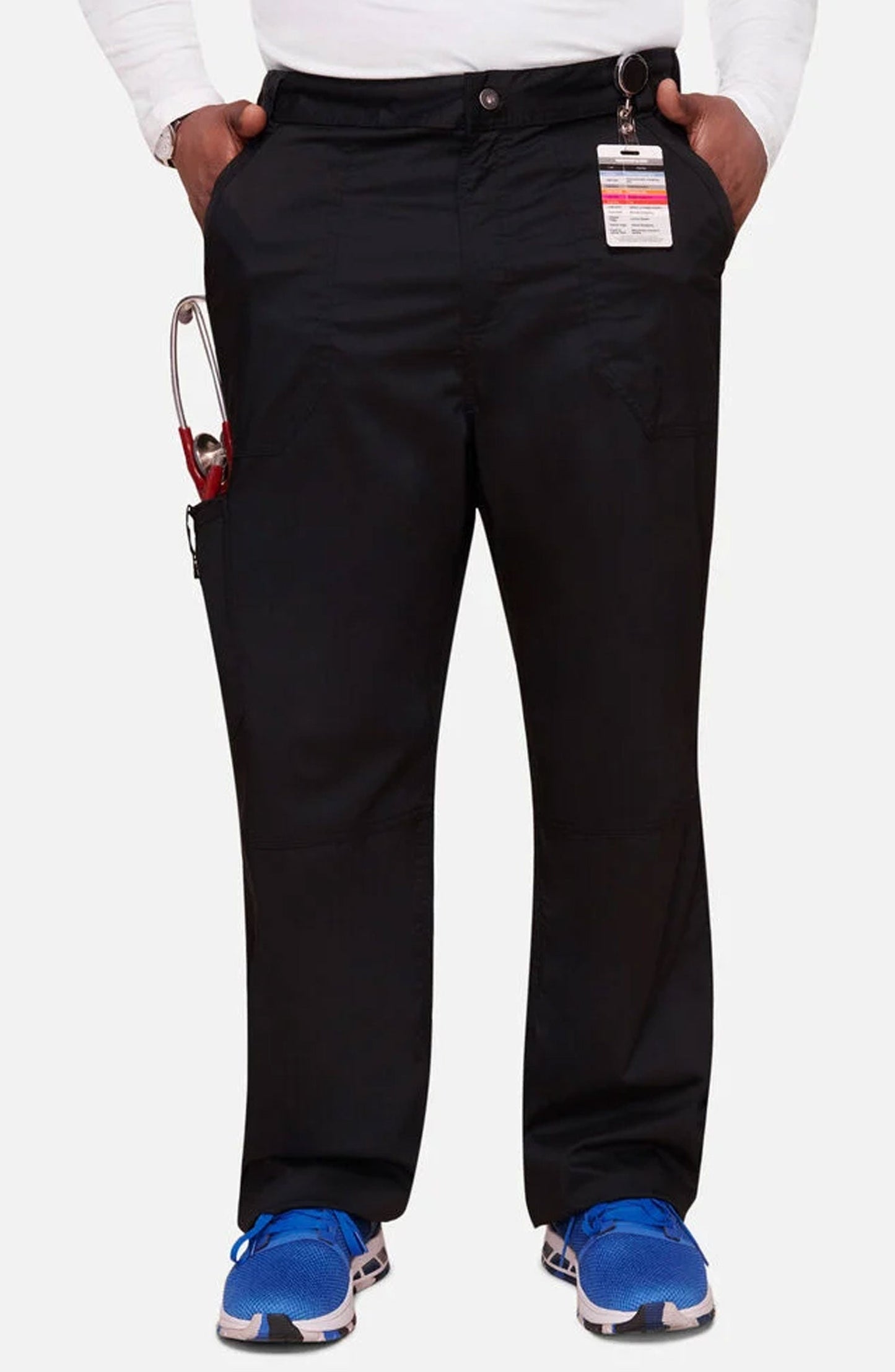 MDF Instruments CK-WW140-BLK-2XL Cherokee Workwear Revolution Men's Cargo Scrub Pants - Black, 2XL