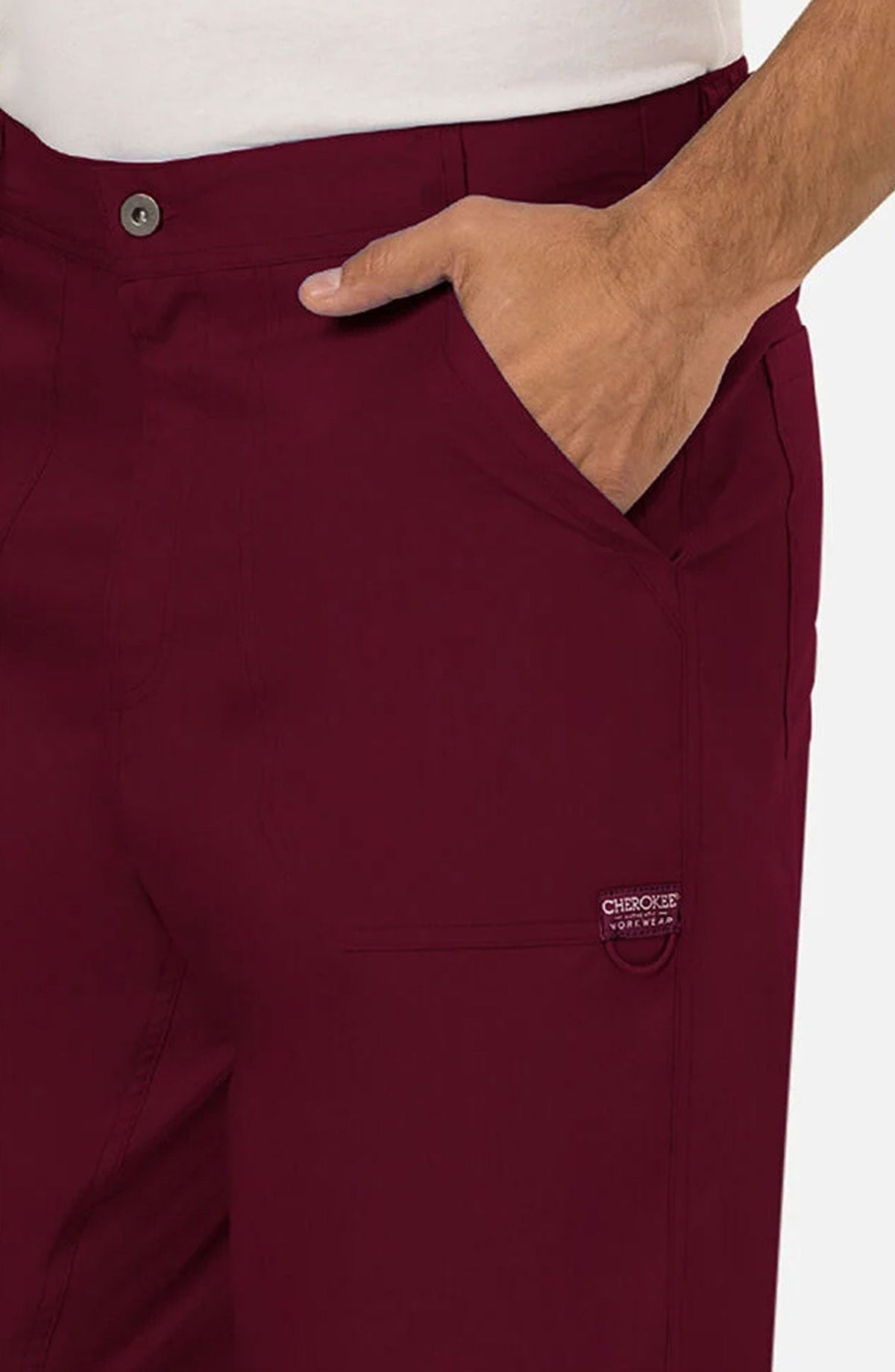 MDF Instruments CK-WW140S-WIN-MS Cherokee Workwear Revolution Men's Cargo Scrub Pants - Wine, MS