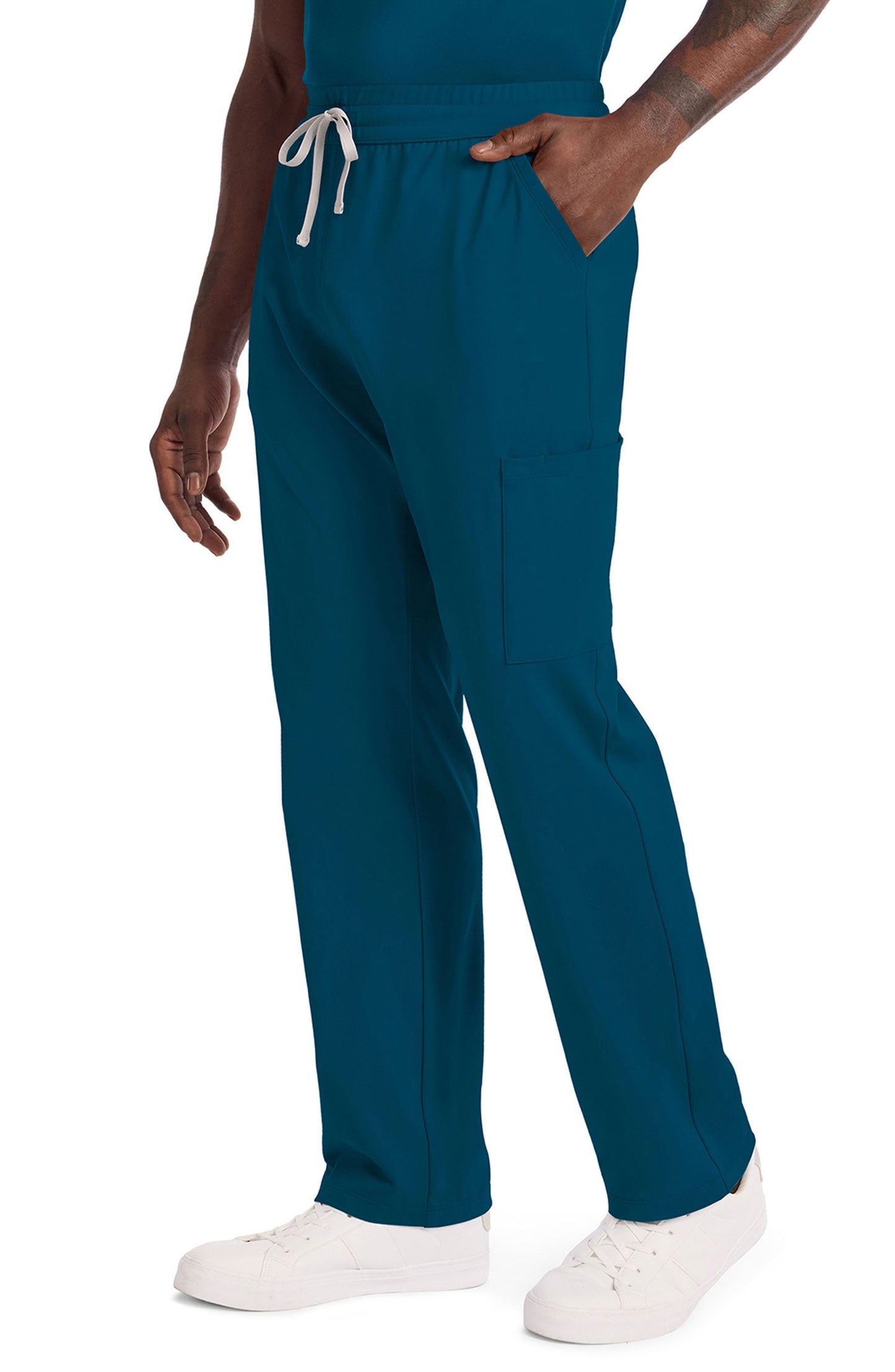MDF Instruments CK-CK036-CAR-SS Cherokee Achieve Men's Mid-Rise Straight Leg Scrub Pants - Caribbean Blue, SS