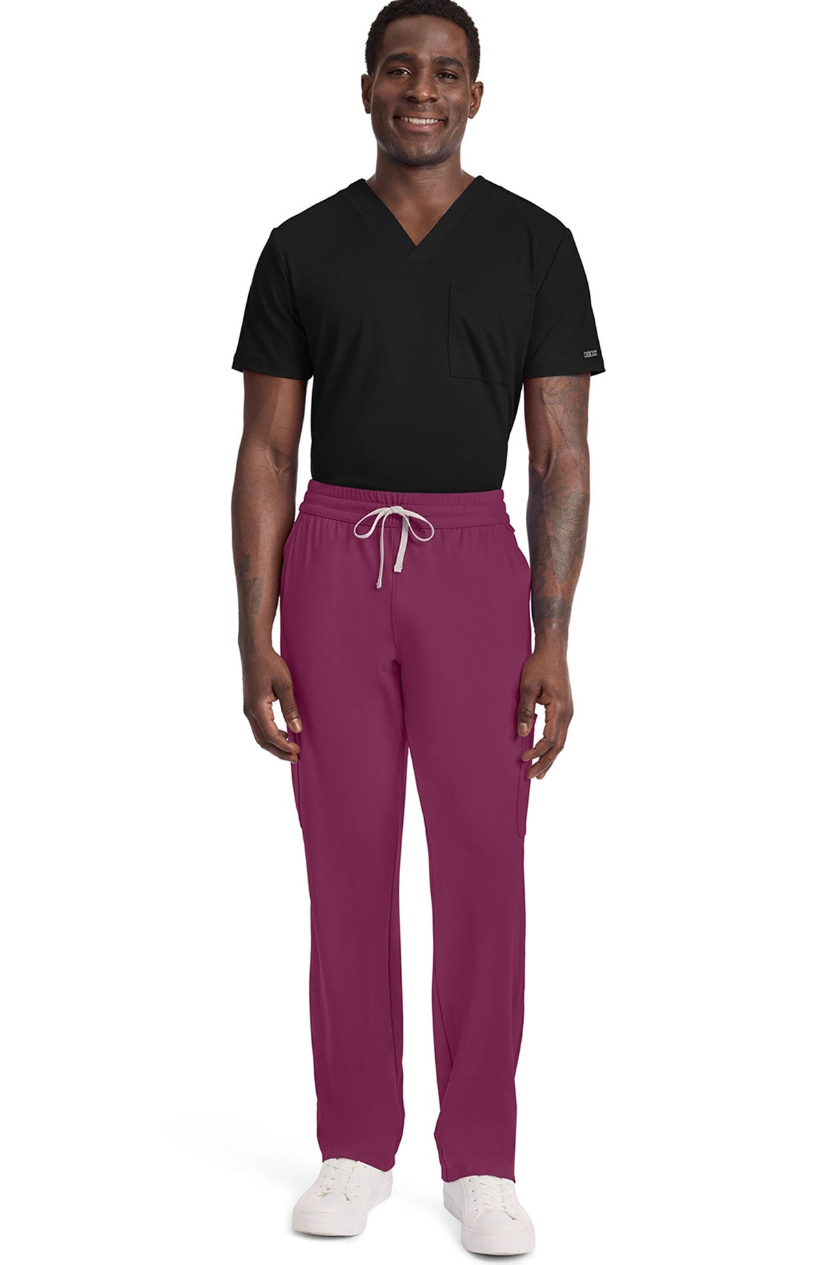 MDF Instruments CK-CK036-WIN-XLT Cherokee Achieve Men's Mid-Rise Straight Leg Scrub Pants - Wine, XLT