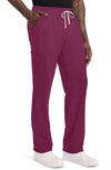 MDF Instruments CK-CK036-WIN-XLT Cherokee Achieve Men's Mid-Rise Straight Leg Scrub Pants - Wine, XLT