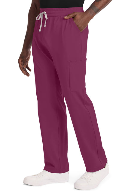 MDF Instruments CK-CK036-WIN-2XL Cherokee Achieve Men's Mid-Rise Straight Leg Scrub Pants - Wine, 2XL