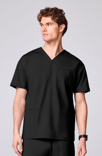 MDF Instruments CK-CK00037-BLK-XS Cherokee Achieve Men's 3 Pocket V-Neck Scrub Top - Black, XS