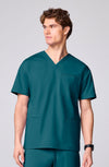 MDF Instruments CK-CK00037-CAR-XS Cherokee Achieve Men's 3 Pocket V-Neck Scrub Top - Caribbean Blue, XS