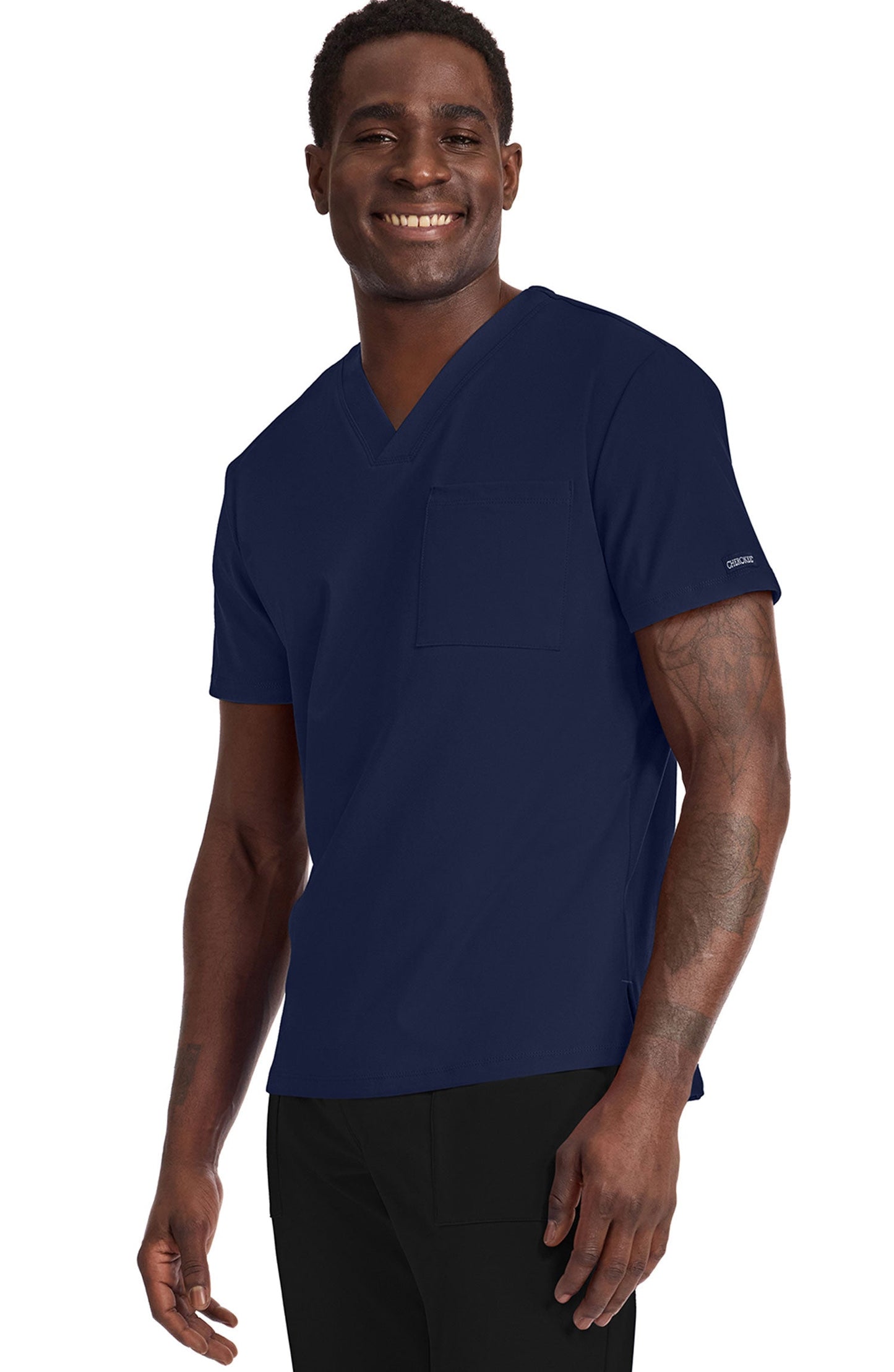 MDF Instruments CK-CK834-NAV-3XL Cherokee Achieve Men's Tuck-In V-Neck Scrub Top - Navy, 3XL