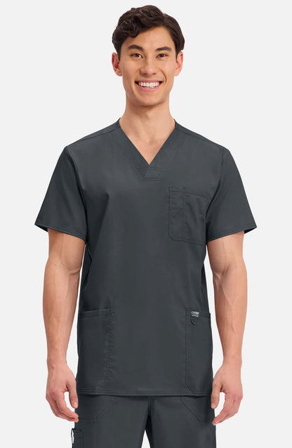 MDF Instruments CK-WW670-BLK-3XL Cherokee Workwear Revolution Men's V-Neck Scrub Top - Black, 3XL
