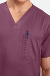 MDF Instruments CK-WW670-WIN-XS Cherokee Workwear Revolution Men's V-Neck Scrub Top - Wine, XS