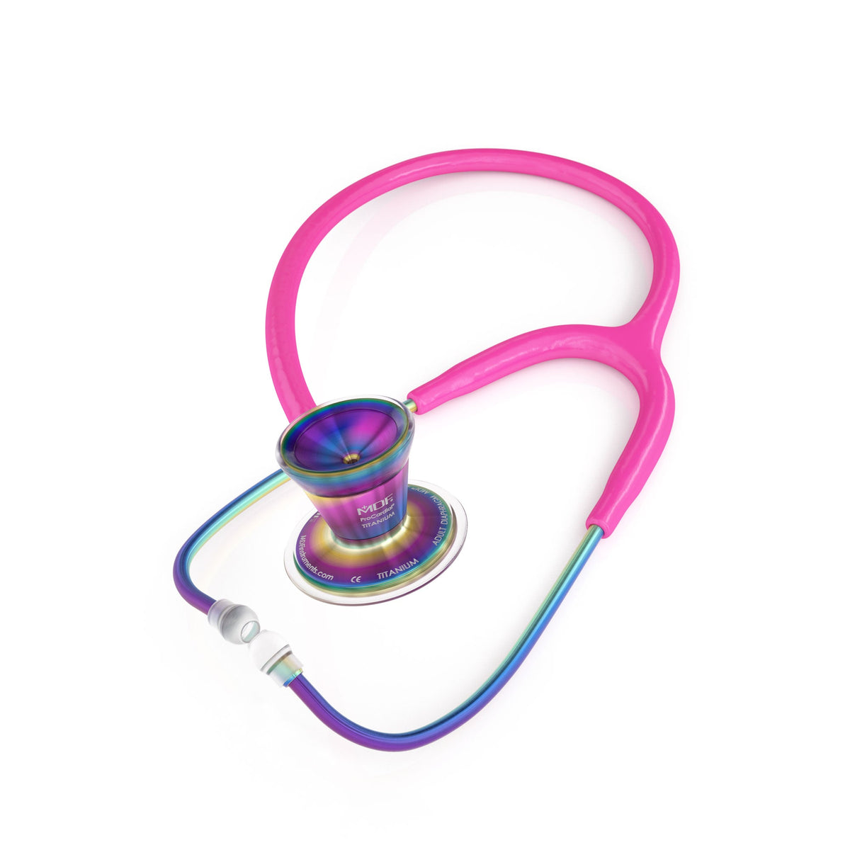 MDF Instruments MDF797TKL32 ProCardial® Titanium Cardiology Stethoscope - Bright Pink/Kaleidoscope