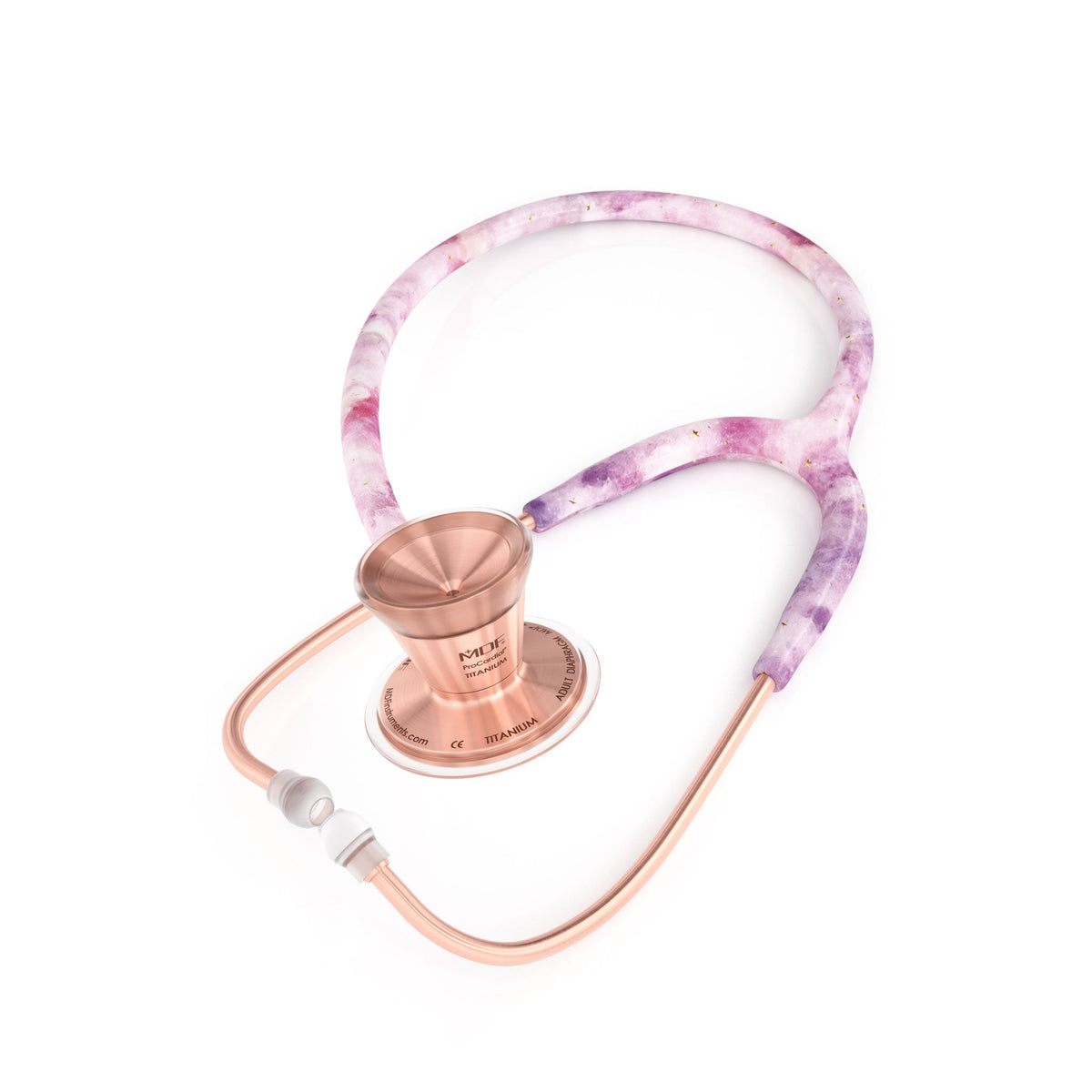 MDF Instruments MDF797TONRG ProCardial® Titanium Cardiology Stethoscope - Orion Nebula/Rose Gold