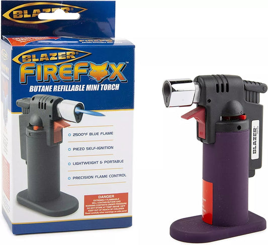 Blazer 189-9278 Firefox Mini - Refillable Butane Torch - Purple