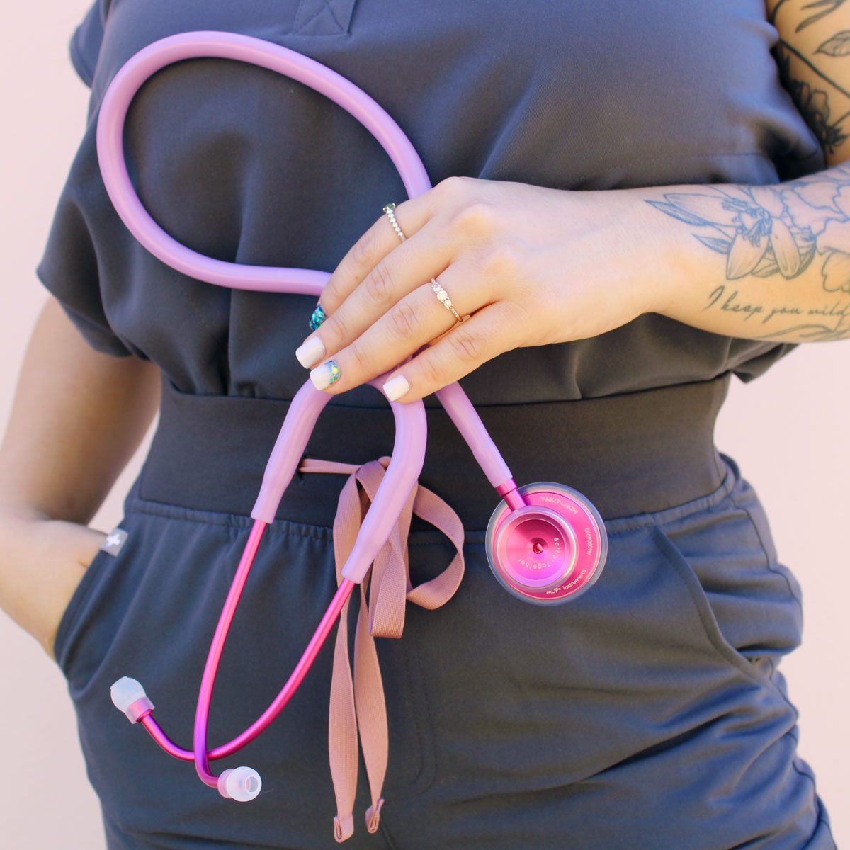 MDF Instruments MDF747XPPA07 Acoustica® Pink Stethoscope Pinkalloy and Cher
