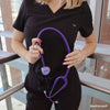 MDF Instruments MDF777TGL08UV MD One® Epoch Titanium Adult Stethoscope - Purple Glitter/Ultraviolet