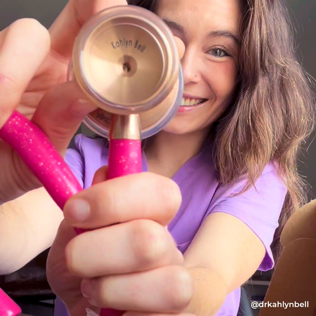 MDF Instruments MDF797TPGLRG ProCardial® Titanium Cardiology Stethoscope - Bright Pink Glitter/Rose Gold