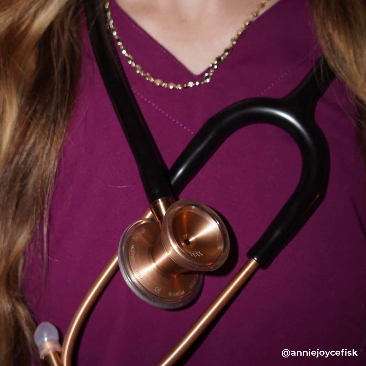 MDF Instruments MDF797TRG11 ProCardial® Titanium Cardiology Stethoscope - Black/Rose Gold