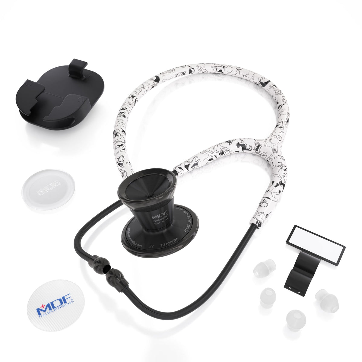 MDF Instruments MDF797TPABO ProCardial® Titanium Cardiology Stethoscope - Pawshy/BlackOut