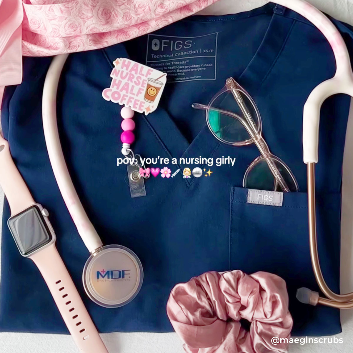 MDF Instruments MDF797TGMRG ProCardial® Titanium Cardiology Stethoscope - Georgia Pink Marble/Rose Gold