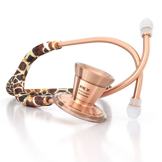MDF Instruments MDF797TGRRG ProCardial® Titanium Cardiology Stethoscope - Giraffica/Rose Gold