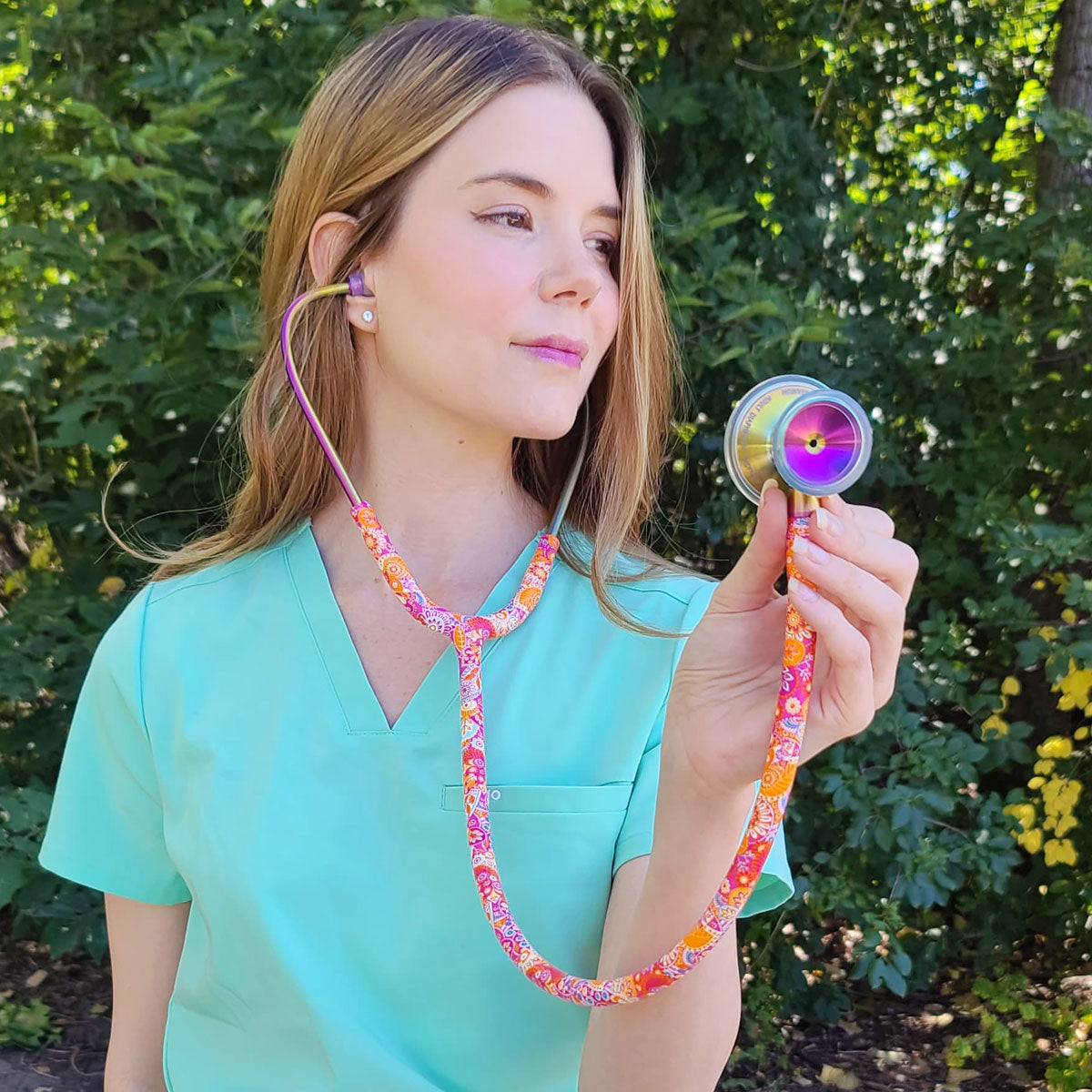 MDF Instruments MDF797TRPKL ProCardial® Titanium Cardiology Stethoscope - Royal Dutch Paisley/Kaleidoscope